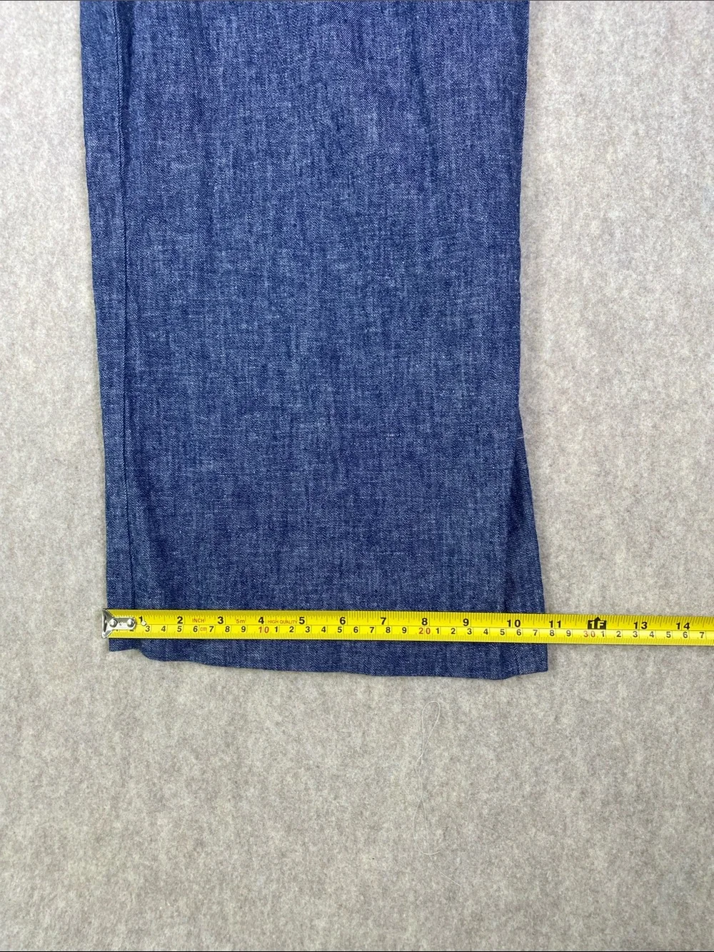 Banana Republic Linen Cotton Chambray Wide Leg Jumpsuit Blue Size 4